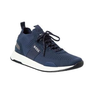 Hugo Boss Titanium Knit & Suede Sneaker, Blue